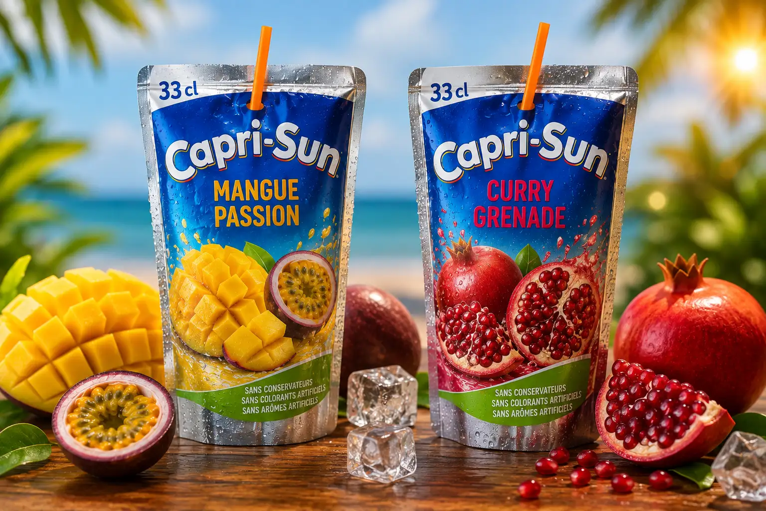 Eau fruités/Capri-Sun/Perrier
