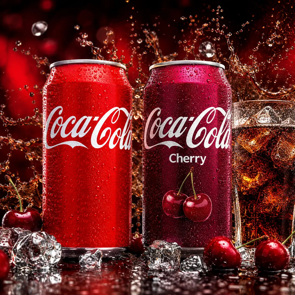 Coca/cherry et Pepsi/cherry