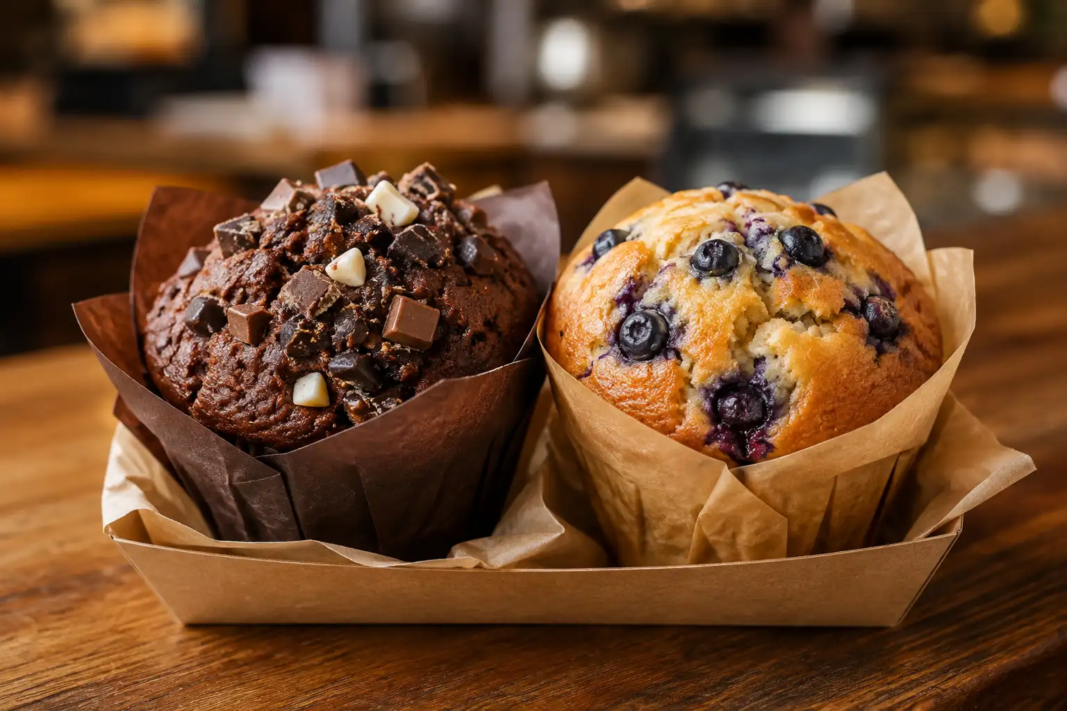 Muffin 3 chocolats ou Myrtilles